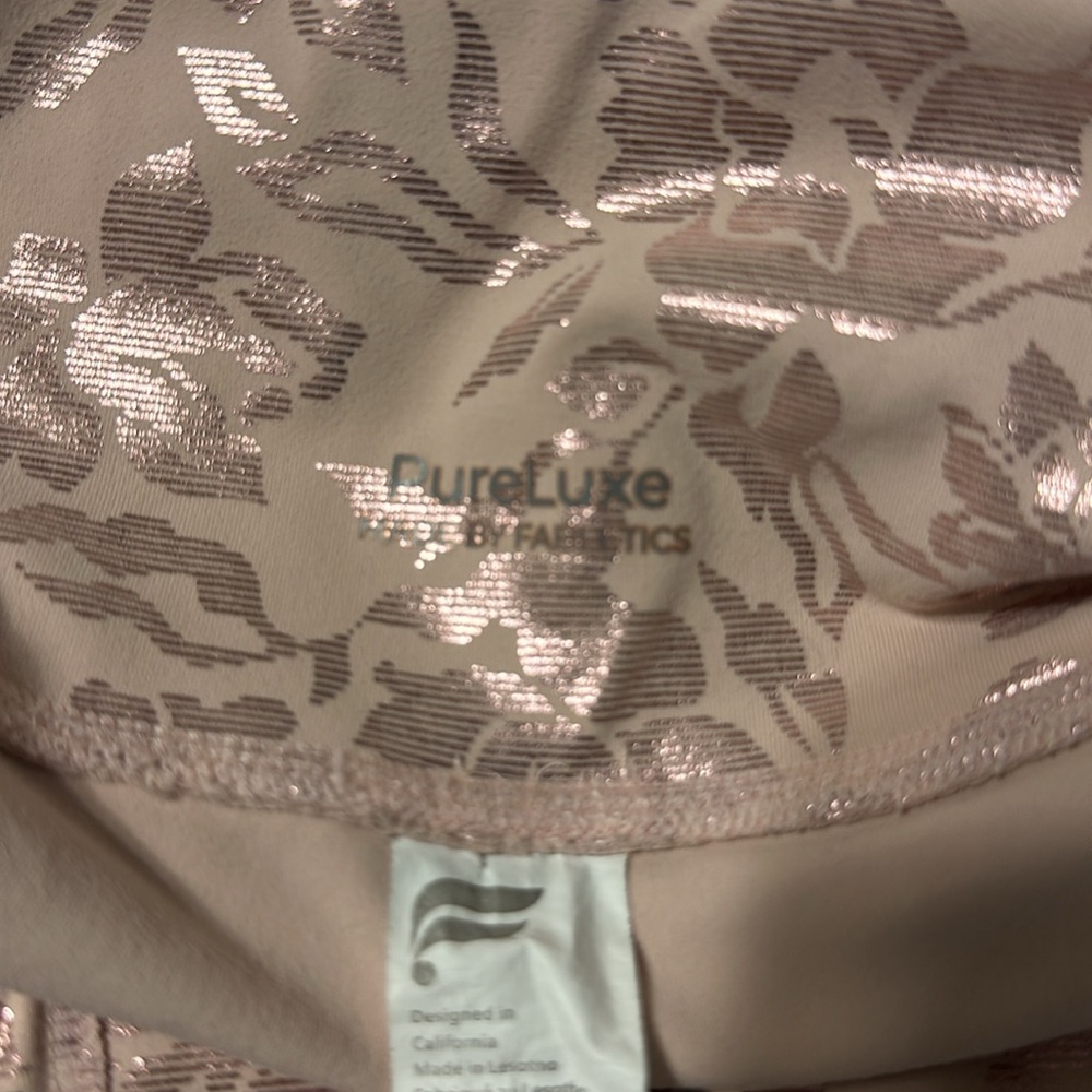 Fabletics Pink Shimmer Pureluxe Leggings Size XL - Picture 5 of 6